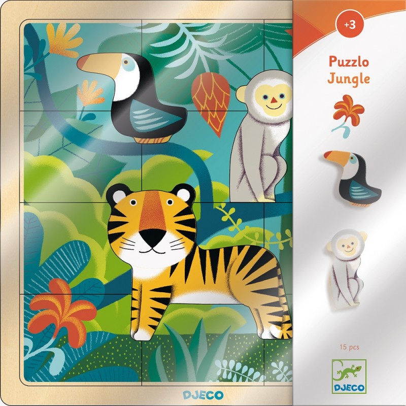 Jouet En Bois - Puzzle Jungle - Monlitcabane